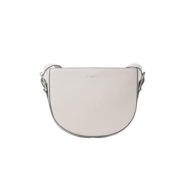 Fiorelli Women's Etta Crossbody Bag, Stylish Shoulder Handbag with Wide Adjustable Straps & Buckle Detail, Soft White Faux Leather