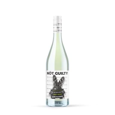 Not Guilty Pinot Grigio White Wine - Alcohol Free 0 percent ABV, 6x75cl
