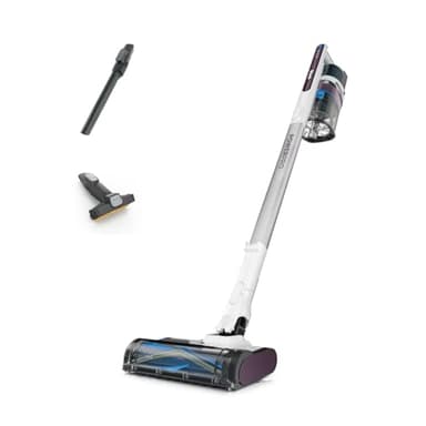 Shark PowerPro Cordless Stick Vacuum Cleaner, Anti Hair Wrap, FloorDetect Tech, Anti-Allergen, Up to 50min Runtime, XL Dust Cup, Handheld Mode, Crevice & Upholstery Tool, Silver/Mauve IZ370UK