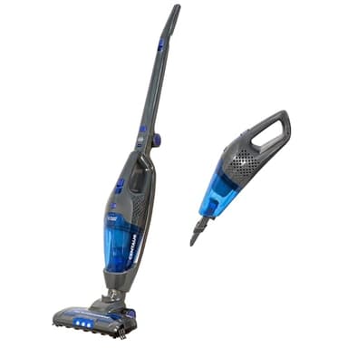 Russell Hobbs® Centaur 2 in 1 Cordless, Bagless Stick Vacuum, 800W, 2 Speed Settings, 60-Min Run Time, for Carpets & Hard Floors with Crevice & Brush Tool, 2 Year Guarantee in Grey & Blue RHSV2211