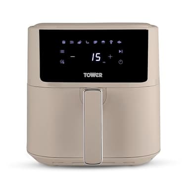 Tower T17169MSH Vortx Air Fryer with Digital Control Panel, 8 Pre-Set Cooking Functions, 1700W, 6L, Latte