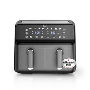 Keplin 9L Dual Zone Air Fryer - 8in1 Cooking Functions - 2700W Energy-Saving Cooker - Extra-Large Capacity for Healthy Meals - Roast, Bake, Dehydrate, Reheat,- Family Size (9L)- 2 Years Warranty