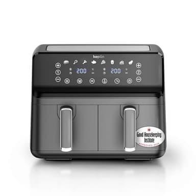 Keplin 9L Dual Zone Air Fryer - 8 in1 Cooking Functions - 2700W Energy-Saving Cooker - Extra-Large Capacity for Healthy Meals - Roast, Bake, Dehydrate, Reheat,- Family Size (9L)- 2 Years Warranty
