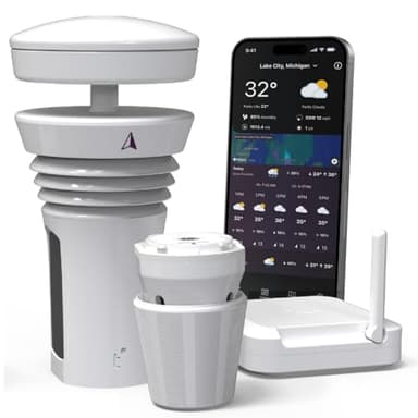 Tempest Weather System with Built-in Wind Meter, Rain Gauge, and Accurate Weather Forecasts, Wireless, App and Alexa Enabled