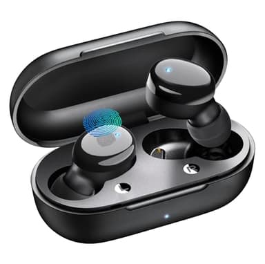 Temdan Wireless Earbuds in-Ear Earphones-Bluetooth 5.3 with Built-in Mics Deep Bass Clear Call Ultralight Headsets, 60H Play Time for iPhone Android Studying Sports Gaming, Black