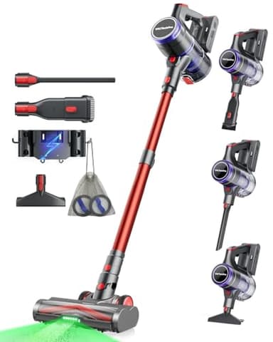 VACTechPro F02 Ultra Cordless Vacuum Cleaner, 50KPA/600W/70min Stick Vacuum