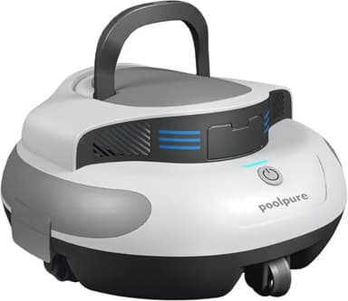 POOLPURE Pool Robot Piscina, 5000mAh Double Motor Cleaning, Dual Hall-effect Sensor, LED Display, Automatic Parking, IPX8 Waterproof, Cordless Pool Vacuum