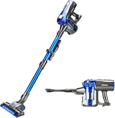 Akitas V8 3-in-1 Cordless Hoover Vacuum Cleaner Handheld & Upright Lightweight 22.2 V 150 W, Rechargeable Lithium Battery for Floors Carpets and Pet Hair
