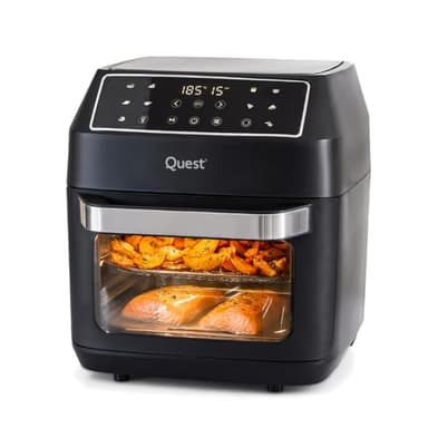 Quest Air Fryer Oven / 12 Litre Capacity / 10 Cooking Presets, Rotisserie & Trays/Viewing Window/Touch Screen Controls / 1700W (36600)