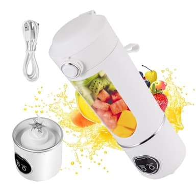 Portable Blender, 700ml Traveling Portable Fruit Veggie Juicer, Mini for Shakes and Smoothies with Rechargeable USB, Electric Blender with 12 Blades for Gym,Office,Traveling