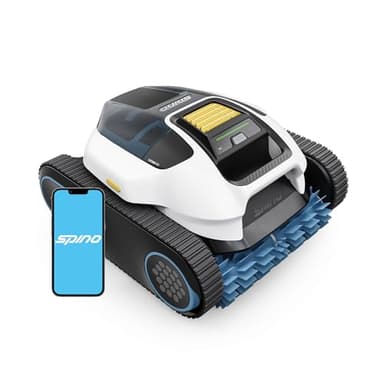 Spino E1 Wireless Pool Robot, 210 Mins Autonomy, 21950 LPH Max, 5 Modes Pool Robot, Wall and Water Line Cleaning, App Control, SmartArc Path, Ideal for Pools 150㎡