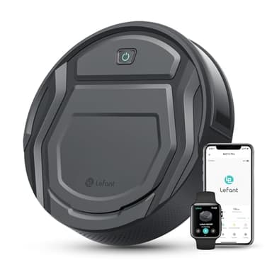 Lefant M210P Grey Robot Vacuum Cleaner, Small Robot Robotic Vacuum 7.8cm Thin 28cm DIA, 2200 Pa Suction, Alexa Voice Control Self-Charging Robotic Vacuum Ideal for Pet Hair Hard Floor and Carpet