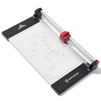 JIELISI Rotary Paper Trimmer Cutting Performance up to 10 Sheets,12 Inch Cut Length A4 Manual Guillotine Paper Cutter Scrapbooking Tool with Automatic Paper Press Function