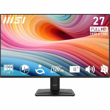 MSI PRO MP275 E2 27-Inch FHD Office Monitor - 1920 x 1080 IPS Panel, 4-Sided Frameless, 120 Hz Refresh Rate, Eye-Friendly Screen, Built-in Speakers, Tilt-Adjustable - HDMI 2.0, DP (1.2a), D-Sub (VGA)