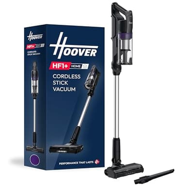 Hoover HF1 Plus Cordless Stick Vacuum Cleaner with Turbo Suction Mode, Up to 45 Min Runtime, Rechargable, Anti Hair Wrap with Multi-Floor Nozzle and Crevice Tool [HF1PZ10H]