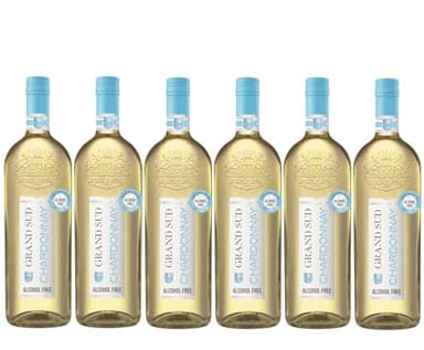 Grand Sud - Alcohol Free White Wine, fresh and creamy Chardonnay (6 x 1 L)