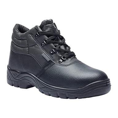 Blackrock Chukka Work Boots, Safety Boots, Safety Shoes, Steel Toe Cap, Mens Womens Ladies, Work Shoes, Black, Gardening, Lightweight, Leather, Wide Fit, Non Slip, On Site - Size 10