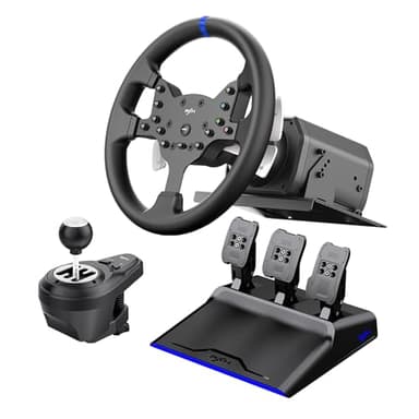 PXN V99 PC Racing Wheel with Pedals and Shifter, 3NM Force Feedback Steering Wheel for PC, PS4, Xbox One, Xbox Series X|S