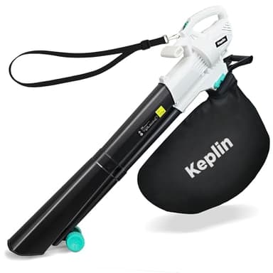 Keplin 3-in-1 Leaf Blower, Garden Vacuum & Mulcher - 3500W, 35L Collection Bag for Easy Clearing of Leafs, Debris & Waste in Garden, Patio with 10 Meter Cable, Shoulder Strap & Wheels- 1 Year Warranty
