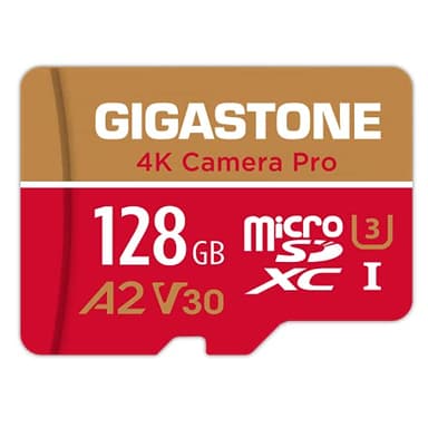 【5-Years Data Recovery】GIGASTONE 128GB Micro SD Card, 4K Video Recording for GoPro, Action Camera, DJI, Drone, Nintendo-Switch, R/W up to 100/50 MB/s MicroSDXC Memory Card UHS-I U3 A2 V30 C10