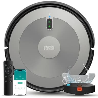 Deenkee Robot Vacuum Cleaner with Mop, 4000Pa Ultra Strong Suction Robot Vacuum Cleaner, Super Thin Robotic Vacuum with Auto Carpet Boost, WiFi/APP/Voice/Remote, for Hard Floors Carpets Pet Hairs