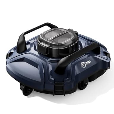 DKIEI Automatic Pool Cleaners, 5000mAh Cordless Robotic Pool Vacuum for Ground/In-ground Pools, 180mins Runtime, Self-parking, Slope and Waterline Cleaning, Powerful Suction Pool Clean, Dark Blue