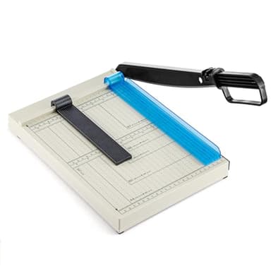 A4 Paper Cutter Trimmer – 12 Inch Guillotine Style Paper Cutting Machine with Safety Guard Precision Trimmer Scrapbooking Tool for A4 Sheets Photos Craft Paper Label and Cardstock White