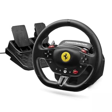 Thrustmaster T98 Racing Wheel Ferrari 296 GTS Edition – Magnetic T2PM Pedals – 240° Rotation – 3 Driving Profiles – Official Xbox & PC Licensed Steering Wheel – Immersive Sim Racing Gear – Black