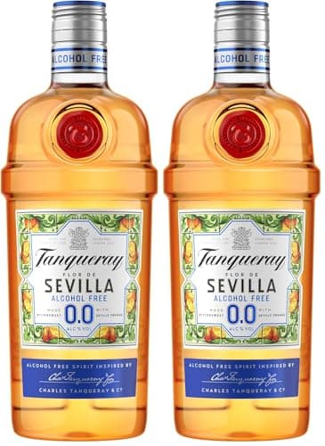 Tanqueray Flor De Sevilla Alcohol Free Spirit | 0% vol | 70cl | Zesty Taste of Seville Orange & Gin Botanicals | Bold &Bittersweet | Enjoy in a Gin Glass with Tonic (Pack of 2)