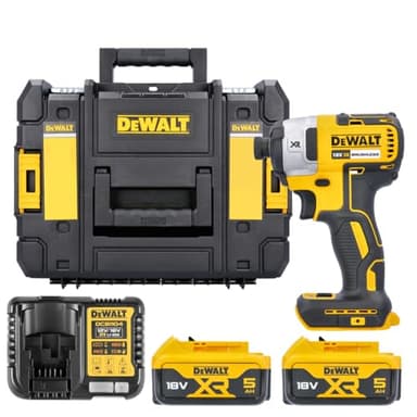 Dewalt DCF887N 18V Brushless Impact Driver with 2 x 5.0Ah Batteries & Charger in Case