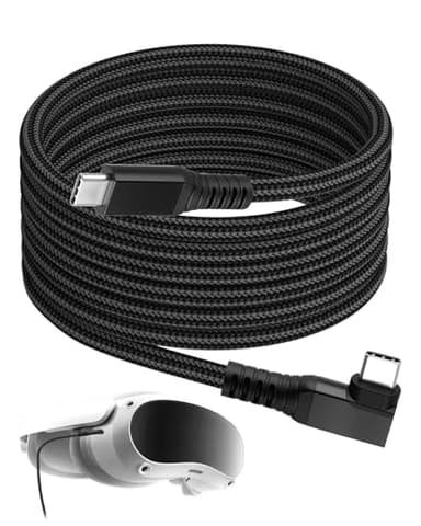 Eddrfy VR Link Cable USB-C to USB-C, 3m Braided Type-C Cable with 5Gbps Fast Data Transfer, Compatible with Oculus Quest 3S/3/2/Pro, Pico 4 Ultra/4, Charging and VR Gaming