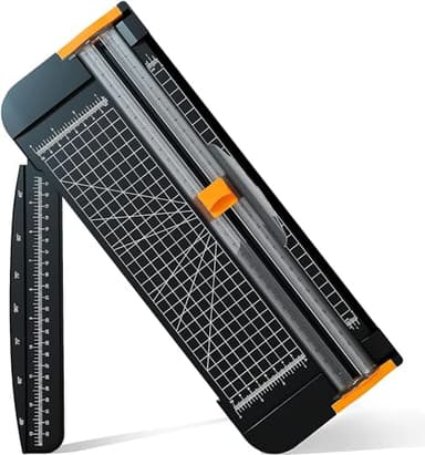 A4 Paper Cutter with Trimmer Blades，Paper Trimmer Guillotine with Automatic Security Safeguard Scrapbooking Tool for Cutting Paper